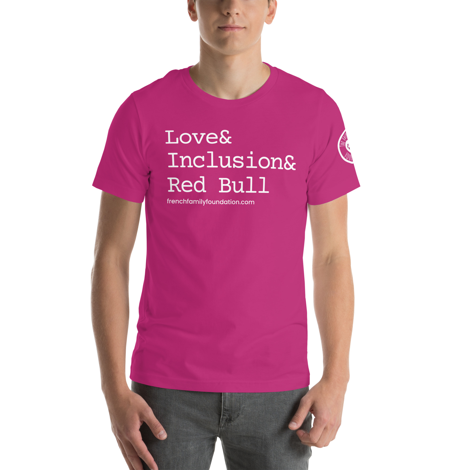 The French Family Foundation, Inc. | Central Florida Fundraising Foundation for Families with Disabilities | ❤️ Inclusion & Red Bull Unisex T-shirt 16 ❤️ Inclusion & Red Bull Unisex T-shirt - Image 16