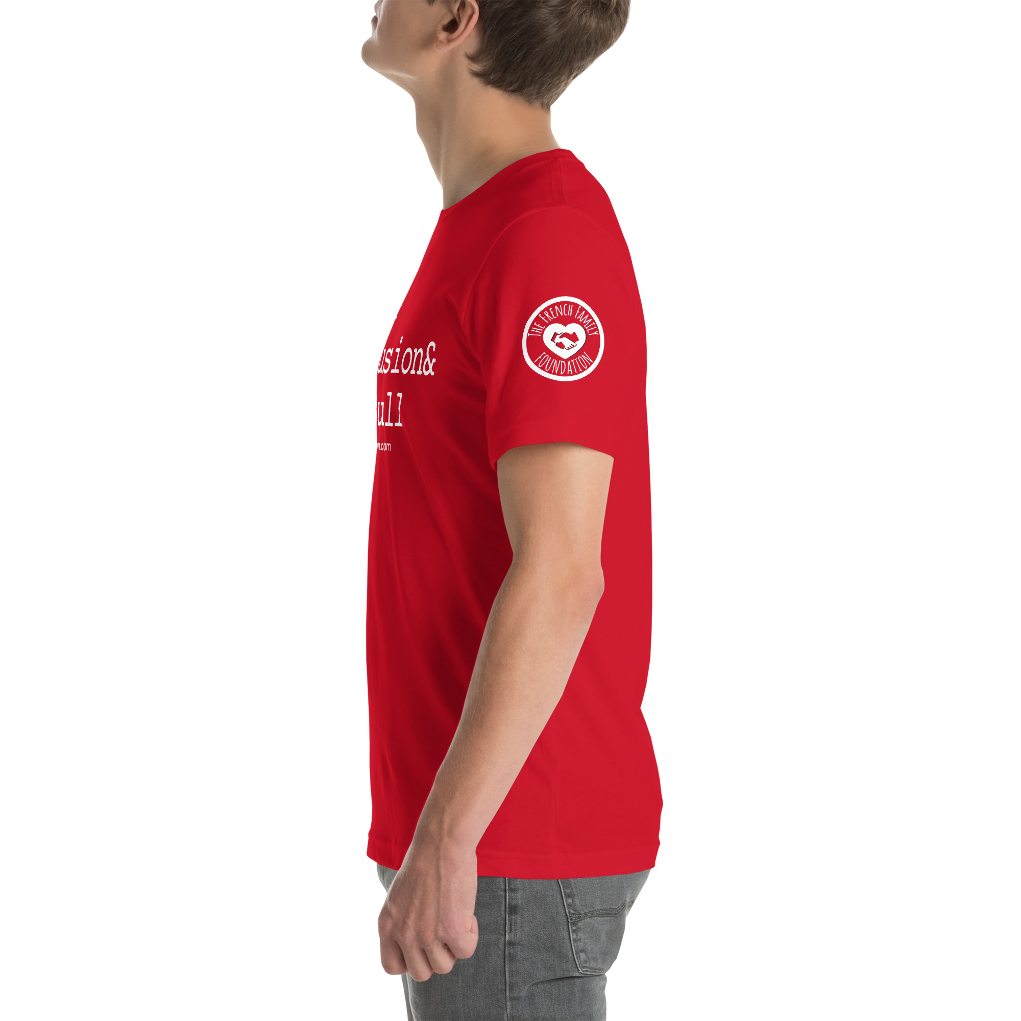 The French Family Foundation, Inc. | Central Florida Fundraising Foundation for Families with Disabilities | ❤️ Inclusion & Red Bull Unisex T-shirt 6 ❤️ Inclusion & Red Bull Unisex T-shirt - Image 6
