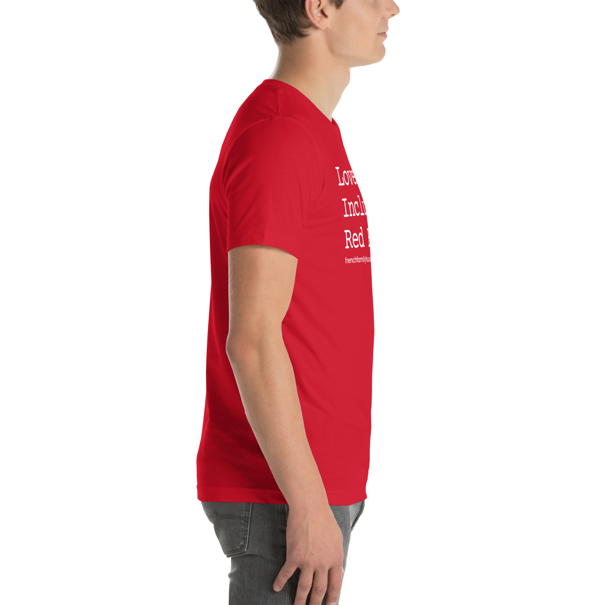 The French Family Foundation, Inc. | Central Florida Fundraising Foundation for Families with Disabilities | ❤️ Inclusion & Red Bull Unisex T-shirt 8 ❤️ Inclusion & Red Bull Unisex T-shirt - Image 8