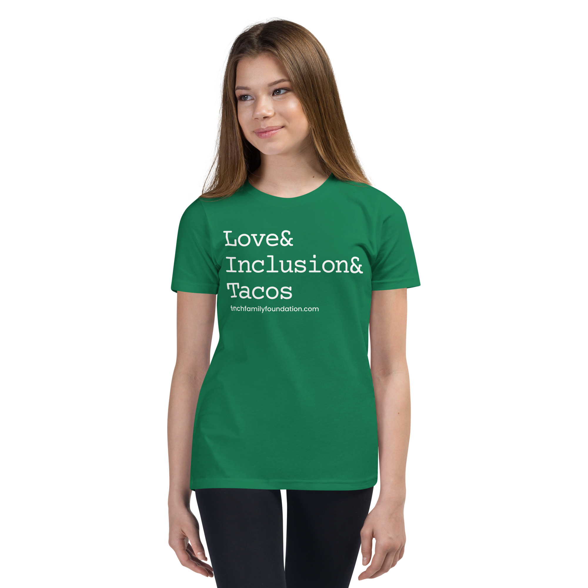 The French Family Foundation, Inc. | Central Florida Fundraising Foundation for Families with Disabilities | ❤️ Inclusion & Tacos Youth Short Sleeve T-shirt 5 ❤️ Inclusion & Tacos Youth Short Sleeve T-shirt - Image 5